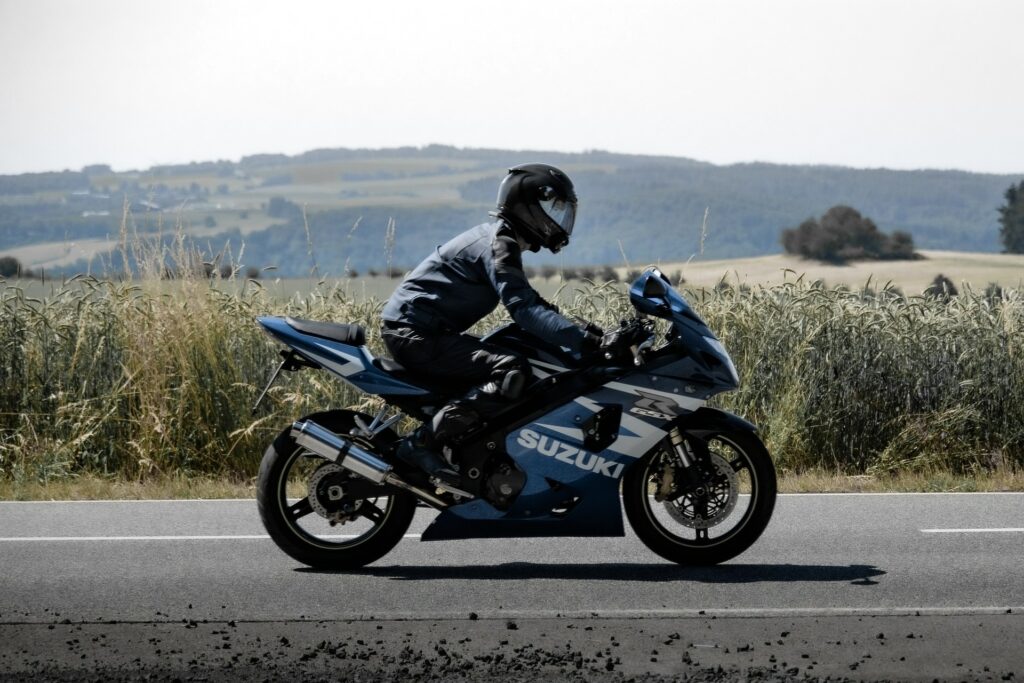 Motorradfahrer im Harz