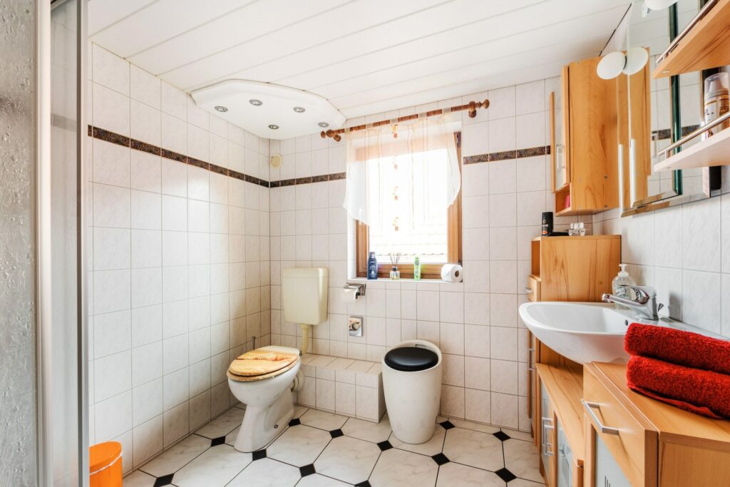 Ferienwohnung Andrea - Bad mit Handtüchern